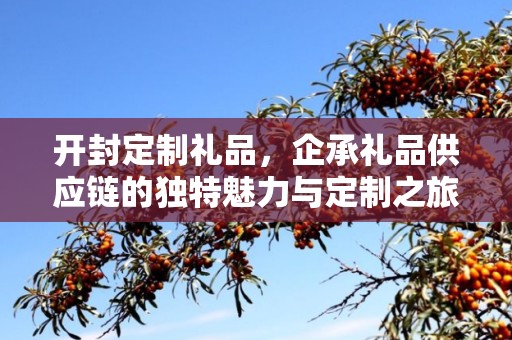 开封定制礼品，企承礼品供应链的独特魅力与定制之旅